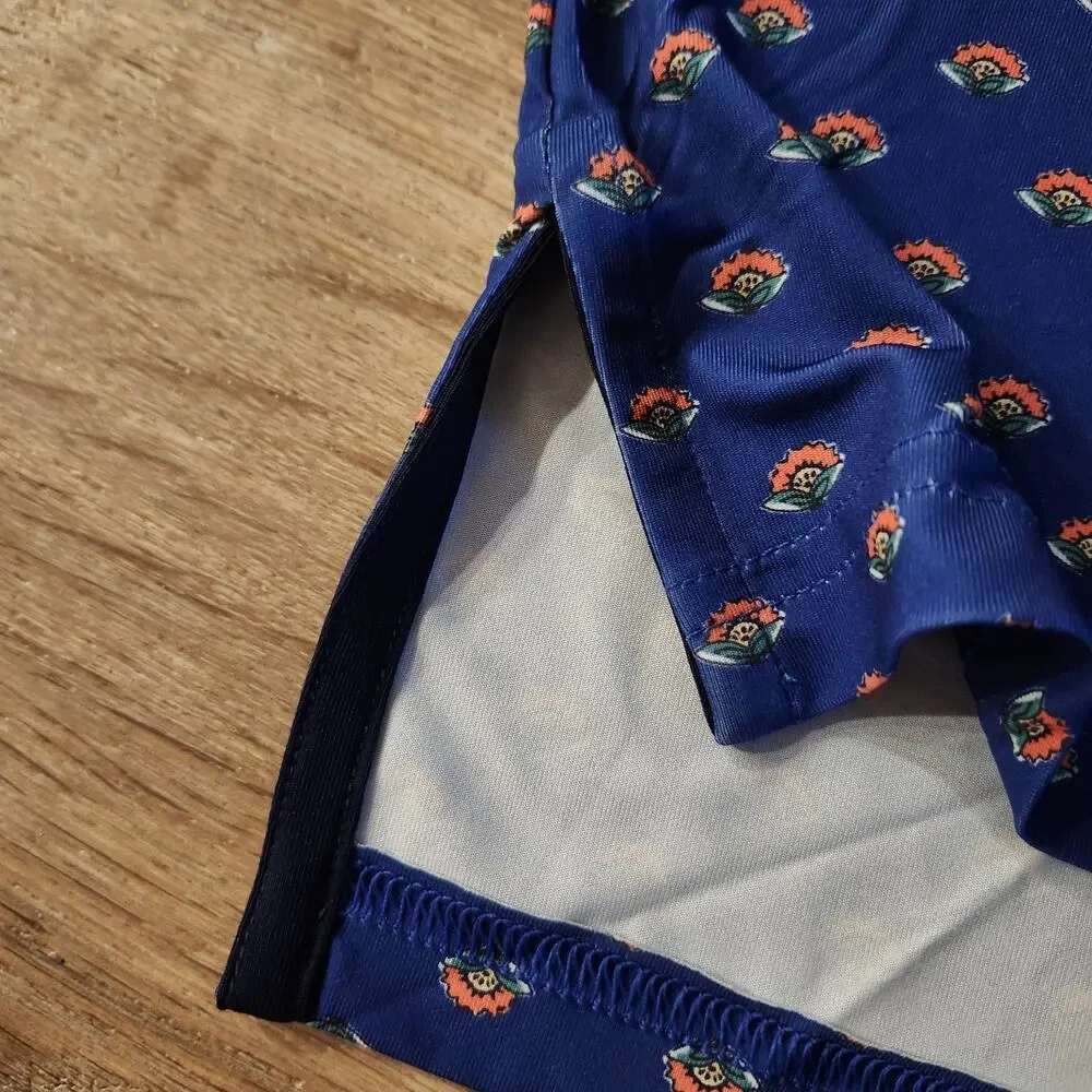 RLX Ralph Lauren Performance Golf Blue Polo Shirt Mens Medium NWT Floral Wicking